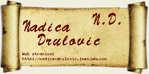 Nadica Drulović vizit kartica
